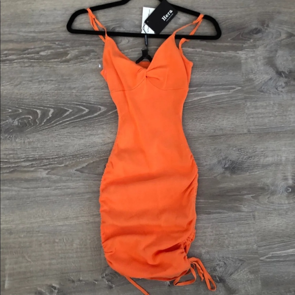 orange dress